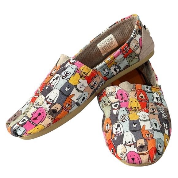 BOBS from Skechers Shoes - Skechers BOBS Dog Print Slip On Memory Foam Shoes Size 7